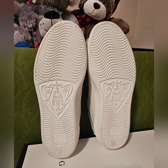 ATHANTIC GUCCI Sneakers White BRAND NEW SIZE 6.5 M 8.5 W.with COA - Picture 4 of 10